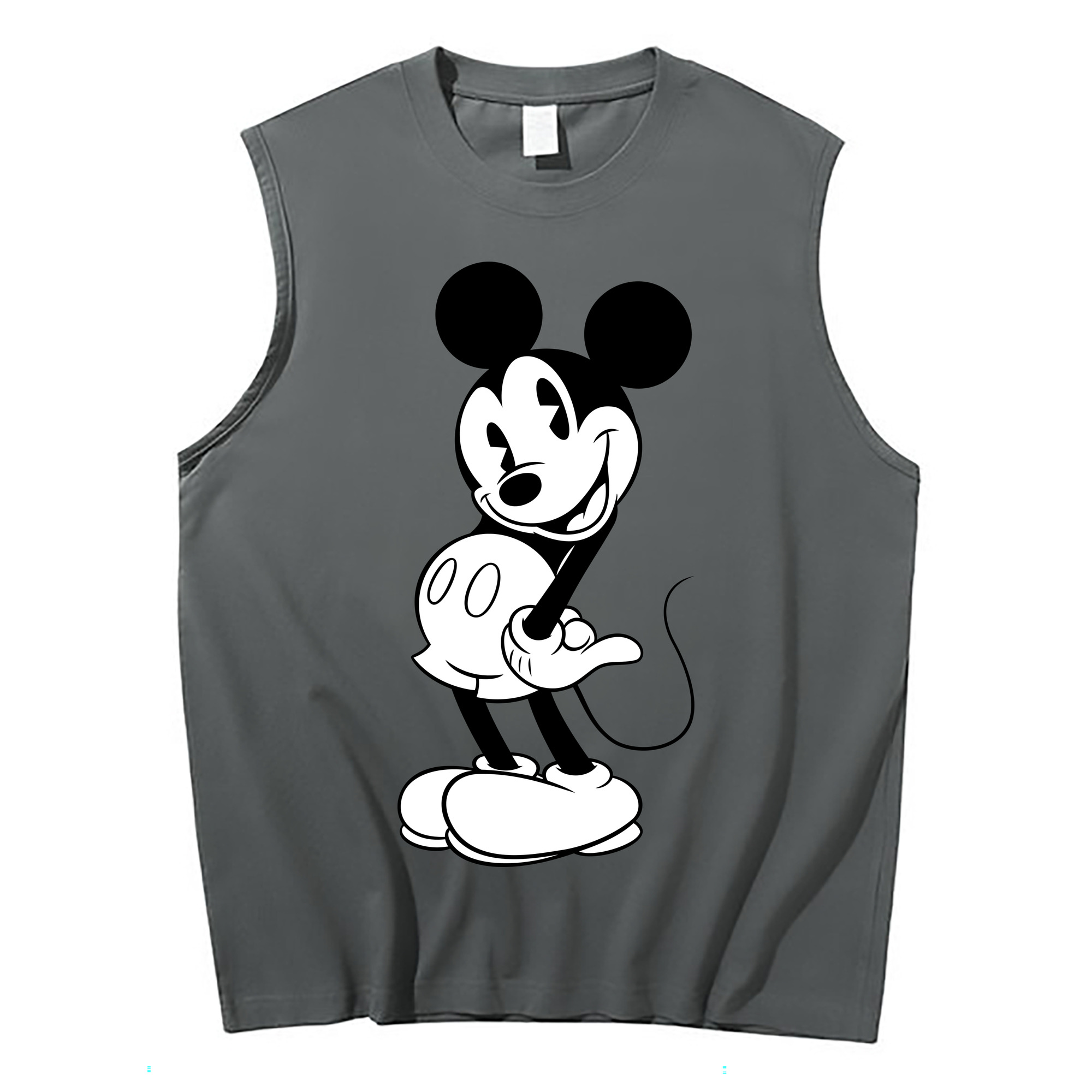 ミッキーマウス Mickey Mouse コットン100％タンクトップ（フロントプリント）